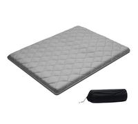 VEVOR Colchón Futón Japonés, Tatami Plegable de Tamaño Queen, con Bolsa de Almacenamiento y Herrajes de Montaje, Esterilla de Nueve Capas para Meditación y Yoga, Color Gris, 2032 x 1524 x 89 mm