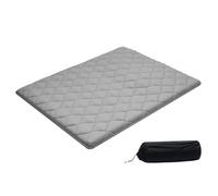 VEVOR Colchón Futón Japonés, Tatami Plegable de Tamaño Queen, con Bolsa de Almacenamiento y Herrajes de Montaje, Esterilla de 9 Capas para Meditación y Yoga, Color Gris, 2032 x 1524 x 63,5 mm