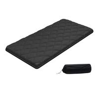 VEVOR Colchón Futón Japonés, Tatami Plegable Tamaño Individual, con Bolsa de Almacenamiento y Herrajes de Montaje, Esterilla de 9 Capas para Meditación y Yoga, Color Negro, 2032 x 991 x 89 mm