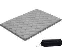 VEVOR Colchón Futón Japonés, Colchón de Tatami Plegable, Tamaño Completo, con Bolsa de Almacenamiento y Herrajes de Montaje, Esterilla de 9 Capas para Meditación y Yoga, Gris, 2032 x 1372 x 89 mm