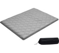 VEVOR Colchón Futón Japonés, Tatami Plegable de Tamaño Queen, con Bolsa de Almacenamiento y Herrajes de Montaje, Esterilla de Nueve Capas para Meditación y Yoga, Color Gris, 2032 x 1524 x 89 mm