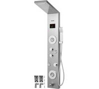 VEVOR, columna de ducha 6 en 1, acero inoxidable, pantalla LED, montaje en pared, sistema de panel de ducha, panel, boquillas de masaje tipo lluvia, cascada, columna de ducha para baño (color plateado