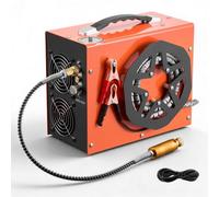 VEVOR Compresor de Aire PCP 350 W Compresor Portátil PCP 30 MPa, Apagado Automático, Convertidor de 500 W, Carrete para Cable, Alimentación 230 V CA/12 V, para Rifles PCP Paintball Botellas de Buceo