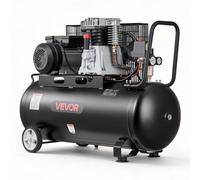 VEVOR Compresor de Aire Portátil con Depósito 100 L, Bomba por Correa, Motor de 3 kW, 226 L/min a 6,2 bar, Presión Máxima 10 bar, con Ruedas para Reparación, Inflado, Taller y Herramientas Neumáticas