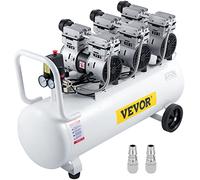 VEVOR Compresor de Aire sin Aceite, 21 Galones, 80 L, Ruido Bajo con 2 Manómetros para Reparación de Casa, Limpieza de Calefacción por Suelo Radiante, Pintura de Chapa, Pistola de Aire de Acero