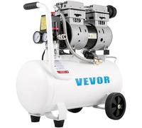 VEVOR Compresor de Aire Ultra Silencioso 25 L - Ultra Quiet Air Compressor 750 W de Tanque para Reparaciones en el Hogar y con Accesorios Completos