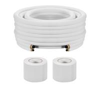 VEVOR Conducto Refrigerante de Cobre Largo de 30,48 m, Tubo de Cobre Aislado Diámetro Exterior 9,5 mm y 15,9 mm, para Sistema de Mini-split de Aire Acondicionado, Tubo de Bobina Aislante de PE