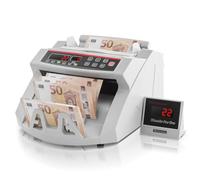 VEVOR Contador de Billetes Profesional, 1000 PCS por Minuto, Contadora de Dinero con Detección de Falsos UV/MG/IR/DD, Máquina Contar Billetes EUR GBP USD, Pantalla LED, para Tiendas y Bancos
