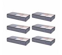 VEVOR Contenedor de Almacenaje para Debajo de Cama 996 x 500 x 180 mm 6 Piezas Bolsa de Almacenamiento Bajo Cama con Tapa Organizador de Ropa, Zapatos, Mantas para Dormitorios, Salas de Estar