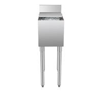 VEVOR Contenedor de Hielo de 28 L para Debajo del Mostrador de 305 x 483 x 937 mm, de Acero Inoxidable con Tapa Deslizante y Patas de Bola Ajustables, Carrito Refrigerado para Bar, Restaurante