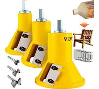 VEVOR Cortador de espiga, 1"/25,4 mm y 1,5"/38 mm y 2"/50,8 mm, cortador de muebles de troncos de aluminio y acero de primera calidad, con cuchillas rectas dobles y tornillos de botón, kit maestro par