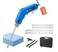 VEVOR Cortador de Espuma Eléctrico con Cuchillo Caliente 200 W, Cortadora Poliestireno 50 a 500 °C con Cuchillas de 150 mm y 200 mm para Tableros KT, Polietileno, Esponja, con Caja de Herramientas