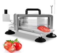 VEVOR, cortador de tomates comercial, cortador de tomates de 1/4 de pulgada, cortador de tomates de acero inoxidable de alto rendimiento, cortador de verduras manual, para cortar tomates, pepinos y pl