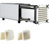 VEVOR - Cortador eléctrico de patatas fritas, cortador de patatas con cuchillas de 1/2 pulgada y 3/8 de pulgada, acero inoxidable, cortador y picador de patatas