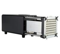 VEVOR - Cortador eléctrico de patatas fritas, cortador de patatas con cuchillas de 1/2 y 3/8 pulgadas, acero inoxidable. Cortador y picador de patatas con base antideslizante
