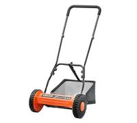 VEVOR Cortadora de Césped Manual de 400 mm con 5 Cuchillas 2 Ruedas sin Motor Altura de Corte Ajustable de 15 - 45 mm con Bolsa Recolectora de Césped para, Caminos de Acceso, Patios, Jardines
