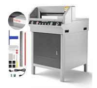 VEVOR Cortadora de Papel Eléctrica, de Alto Rendimiento y Eficiente, con Ancho de Corte 45 cm y Grosor de Corte 4 cm, Incluye Función Infrarroja, Cuchilla de Repuesto y 500 W, 650 x 770 x 1010 mm