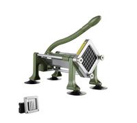 VEVOR Cortadora de Patatas Fritas Cortador de Papas con Hoja de Acero Inoxidable de 1/2" Cortador de Papas Manual con Ventosas Ideal para Papas, Papas Fritas, Pepinos, Verduras, Zanahorias, Verde