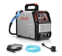 VEVOR Cortadora de Plasma 50 A Máquina de Corte por Plasma de Arco Piloto sin Contacto, Inversor IGBT con Pantalla Digital, Función 2T/4T y Tiempo PA/PT Ajustable para Reparaciones Domésticas