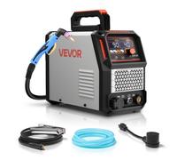 VEVOR Cortadora de Plasma 65 A Máquina de Corte por Plasma de Arco Piloto sin Contacto, Inversor IGBT con Pantalla Digital, Función 2T/4T y Tiempo PA/PT Ajustable para Reparaciones Domésticas