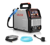 VEVOR Cortadora de Plasma de 50 A y 220 V con Inversor IGBT y Pantalla Digital, Control Inteligente, Función 2T/4T y Tiempo PA/PT Ajustable para Reparaciones Domésticas y Talleres para Garajes