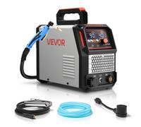 VEVOR Cortadora de Plasma de 50 A y 220 V con Inversor IGBT y Pantalla Digital, Control Inteligente, Función 2T/4T y Tiempo PA/PT Ajustable para Reparaciones Domésticas y Talleres para Garajes