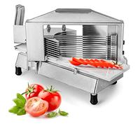 VEVOR Cortadora de Tomate Comercial Hoja de 1/4"/6,35 mm Cortadora de Tomate Manual de Acero Inoxidable Cortador de Tomate con Pies Antideslizantes para Cocinas, Restaurantes, Hamburgueserías, Bares