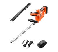 VEVOR Cortasetos Eléctrico, 1200 RPM Cortasetos Inalámbrico con Cuchilla de Doble Acción de 510 mm y Diseño Seguro, Batería de 2 A, para Ramas Bajas, Jardinería, Cuidado del Césped del Patio