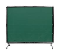 VEVOR Cortina de Soldadura con Marco, 1,8x2,4m Pantalla de Protección de Soldadura de Vinilo Ignífugo con 4 Ruedas Giratorias 2 Bloqueables, Cortina Móvil Profesional para Taller, Industria, Verde