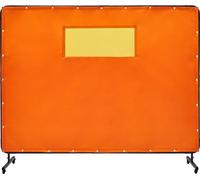 VEVOR: Cortina de soldadura de 1,8 x 2,4 metros, fabricada con vinilo ignífugo. Pantalla de soldadura con 4 ruedas giratorias y protección UV de 6 niveles. Cubierta de soldadura con ventana