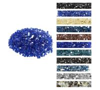 VEVOR, cristales de vidrio para chimenea, 4,5 kg, piedras de vidrio resistentes a altas temperaturas, perlas de vidrio reflectantes de 12,7 mm para chimeneas, rocas de vidrio para chimeneas, vidrio pa