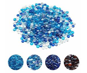 VEVOR, cristales de vidrio resistentes a altas temperaturas, 4,5 kg, perlas de vidrio de 19 mm para chimeneas, rocas de vidrio para chimeneas, vidrio para chimeneas, cristales para fuego, cuentas para