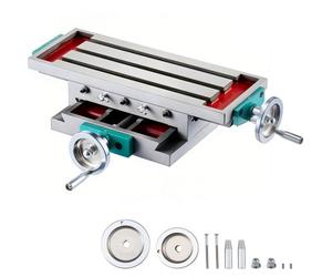 VEVOR Cruz Fresadora Compuesto 2 Ejes 4 Formas, Mesa de Trabajo Multifuncional 450x170 mm 30 kg, Mesa de Fresado Deslizante para Todos los Soportes de Perforación Fresadora de Banco