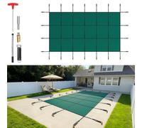 VEVOR Cubierta de Seguridad para Piscina Tamaño de Cubierta 5,5 x 9,8 m Cobertor para Piscina Rectangular Tamaño de Piscina 4,9 x 9 m Lona de Piscina para Piscinas Enterradas de Hogar Jardín Hotel