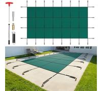 VEVOR Cubierta de Seguridad para Piscina Tamaño de Cubierta 5,5x10,4 m Cobertor para Piscina Rectangular Tamaño de Piscina 4,9x9,8 m Lona de Piscina para Piscinas Enterradas de Hogar Jardín Hotel