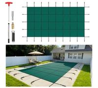 VEVOR Cubierta de Seguridad para Piscina Tamaño de Cubierta 6,7 x 12,8 m Cobertor para Piscina Rectangular Tamaño de Piscina 6,1 x 12,2 m Lona de Piscina para Piscinas Enterradas de Hogar Jardín Hotel