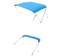 VEVOR - Cubierta para barco tipo Bimini (3 arcos), estructura de aluminio, cubierta Bimini impermeable con bolsa de almacenamiento, 185-198 cm (ancho), color azul