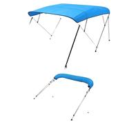 VEVOR - Cubierta para barco tipo Bimini (4 arcos), estructura de aluminio, cubierta Bimini impermeable con bolsa de almacenamiento, 201-213 cm (ancho), color azul