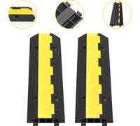 VEVOR: Cubierta para cables de 2 canales, fabricada en goma y PVC. Dimensiones: 101 x 24,5 x 5 cm. Ideal para vehículos (coches y camiones), con protección para el paso de vehículos y una capacidad má