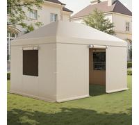 VEVOR Cubierta para Cenador de Invierno, 3,1 x 4,41 m, Cubierta de Cenador Resistente a la Intemperie con Paredes Laterales y Ventanas de Malla, Material de Polietileno, No Incluye Cenadores