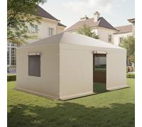 VEVOR Cubierta para Cenador de Invierno, 3,70 x 4,92 m, Cubierta de Cenador Resistente a la Intemperie con Paredes Laterales y Ventanas de Malla, Material de Polietileno, No Incluye Cenadores