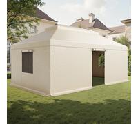 VEVOR Cubierta para Cenador de Invierno, Cubierta de Cenador con Laterales y Ventanas de Malla, Compatible con Cenadores de 2 Pisos de 3,66 x 6,10 m Material de Polietileno, Cenadores no Incluidos