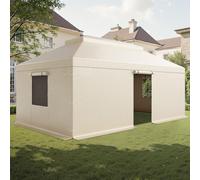 VEVOR Cubierta para Cenador de Invierno, Cubierta de Cenador con Laterales y Ventanas de Malla, Compatible con Cenadores de 2 Pisos de 3,66 x 6,10 m Material de Polietileno, Cenadores no Incluidos