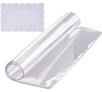 VEVOR: Cubierta para mesa, protector transparente de 1,5 mm de grosor, lámina de PVC para proteger mesas, 916 x 916 mm, mantel cuadrado, lámina protectora para mesa, lavable, resistente al desgaste, r