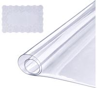 VEVOR: Cubierta para mesa, protector transparente de 1,5 mm de grosor, lámina de PVC para proteger mesas, 918 x 1852 mm, rectangular, mantel de plástico lavable, resistente al desgaste, resistente al 