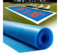 VEVOR Cubierta Solar para Piscina Rectangular, 10,97 x 4,88 m, con Material de Burbujas y PE, Absorción de Calor Durante el Día, Retención de Calor Durante la Noche, 0,3 mm de Grosor, Color Azul