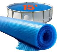 VEVOR, cubierta solar para piscina redonda, diámetro 4572 mm, lámina solar, cubierta solar para piscina de 0,3 mm con material de burbujas de aire y PE, absorción de calor durante el día, almacenamien