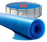 VEVOR, cubierta solar para piscina redonda, diámetro 5486 mm, lámina solar, cubierta solar para piscina de 0,3 mm con material de burbujas de aire y PE, absorción de calor durante el día, almacenamien