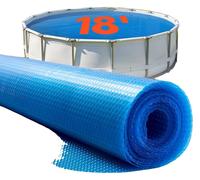 VEVOR, cubierta solar para piscina redonda, diámetro 5486 mm, lámina solar, cubierta solar para piscina de 0,4 mm con material de burbujas de aire y PE, absorción de calor durante el día, almacenamien