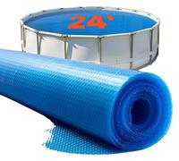 VEVOR, cubierta solar para piscina redonda, diámetro 7315 mm, lámina solar, cubierta solar para piscina de 0,2 mm con material de burbujas de aire y PE, absorción de calor durante el día, almacenamien